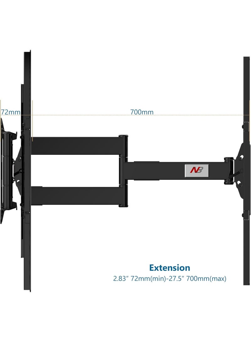 NB North Bayou Heavy Duty TV Wall Mount Double Arms Articulating Swivel TV Bracket for Most 75”-110 inch LED LCD OLED TVs VESA Compatible Hold up to 200 lbs Wall Bracket SP5 - Image 4