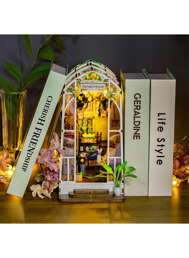 الأزرق جي دبليو Hongda Diy House Garden House 3d مجموعة يدوية من نماذج البناء المكتوبة وهدايا الألعاب - Image 3