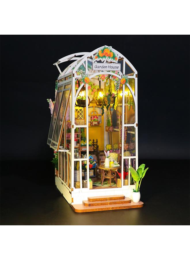 الأزرق جي دبليو Hongda Diy House Garden House 3d مجموعة يدوية من نماذج البناء المكتوبة وهدايا الألعاب - Image 4