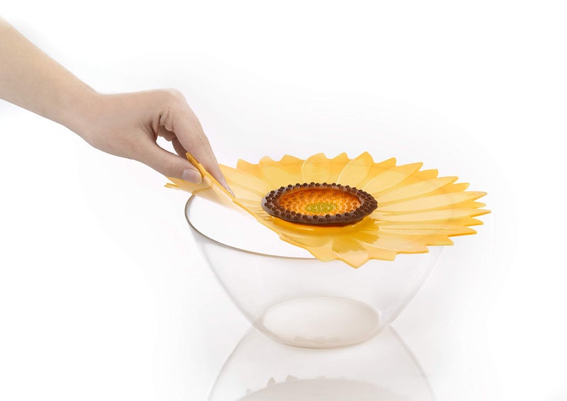 Charles Viancin - Sunflower Lid Gift-Box - Set of 4 Silicone Lids for Food Storage and Cooking - 11''/28cm + 9''/23cm + 6''/15cm + 4''/10cm - Airtight Seal on Any Smooth Rim Surface - Image 2