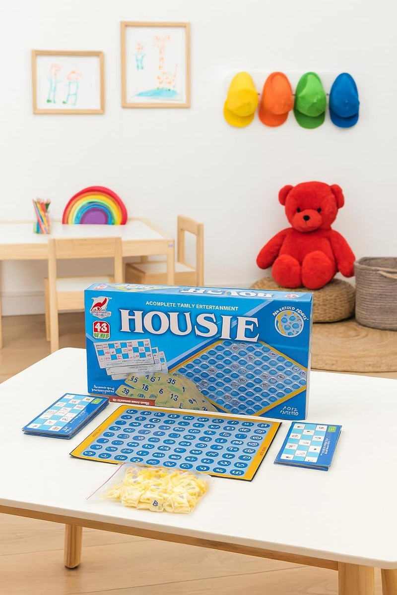 Fun4you Housie Board Game | Tambola Number Game with 48 Reusable Cards & Tokens | Family Party Game for Kids & Adults | Classic Indoor Board Game | Educational & Fun Entertainment Set - Image 5