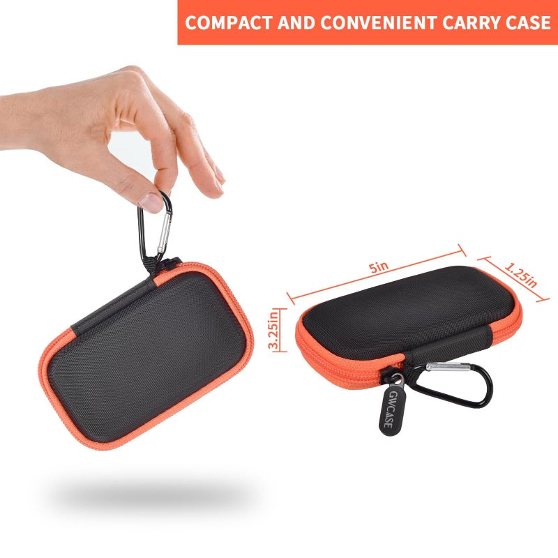 GWCASE Hard Case Compatible with SanDisk 1TB 2TB 4TB 500GB 8TB Extreme Portable SSD - Up to 1050MB/s - External Solid State Drive. Carrying Travel Holder for USB Cables -Black and Orange Zipper (Bag Only) - Image 4