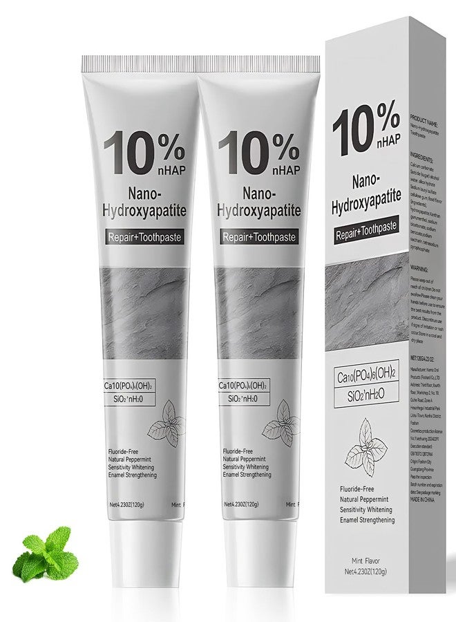 yeklike 10% Nano Hydroxyapatite Toothpaste - Fluoride Free Mint Toothpaste,Protects and Strengthens Teeth,Natural Cleaning Oral for Adults-4.23 oz(2 Pack) - Image 1