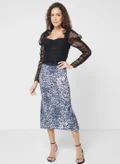French Connection Sweetheart Neck Top