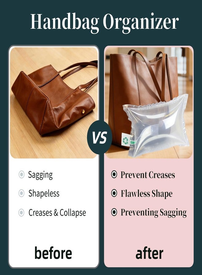 Hijelyn Purse Pillows to Keep Shape and Prevent Creases 50 Pack Inflatable Packing Filler Handbag Organizer Storage & Display, Large Bag Shaper Inserts Air Pillows for Shipping 9.84×7.87'' - Image 3