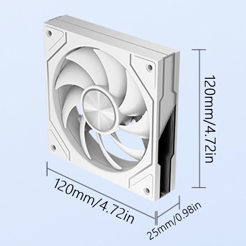 White Reverse 120mm 5V 3Pin PWM ARGB Infinity Mirror Cooling Fan For High End PC Builds - Image 5