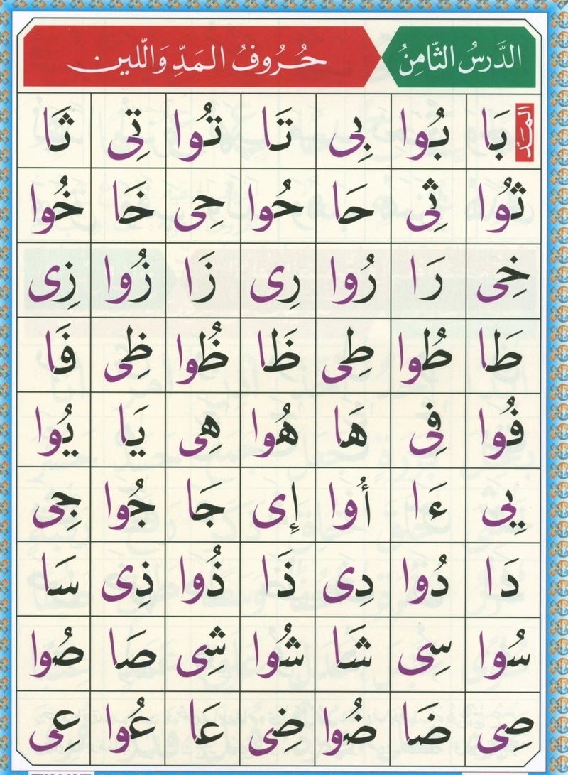 القاعدة النورانية – مع روابط يوتيوب صوتاً وصورةً مقاس وسط 14/20سم(علبة تحتوي على15 حبات) - Image 5