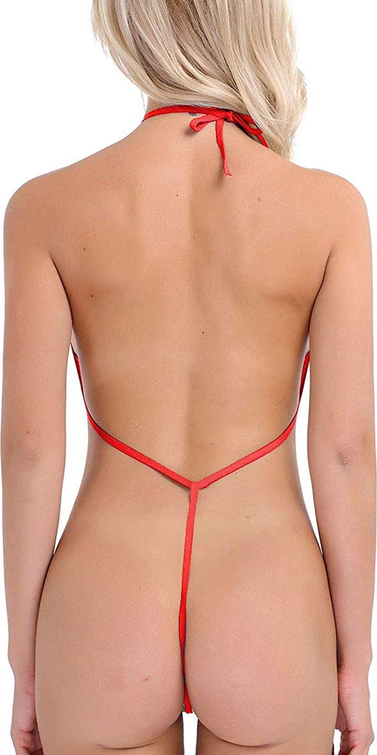 Liona Fantasy Clothing Transparent Bikini Model Women Red Fantasy Bra Underwear Lingerie - Image 3