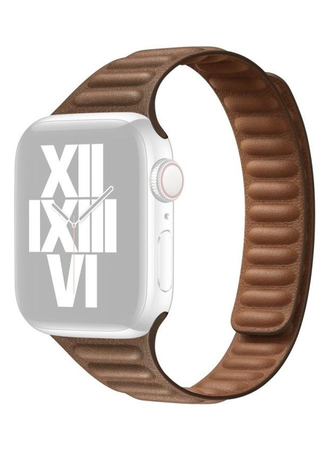 نيبمينينت سوار بديل لساعة أبل سيريس 7 مقاس 45 مم/ 6 SE و5 و4 44 مم/3 و2 و1 42 مم بني - Image 2