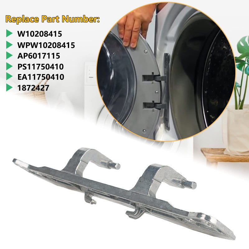 GEATaaT مفصل باب غسالة W10208415 متوافق مع مجفف وغسالة ويرلبول/Amana/Maytag/Crosley الأمامي واستبدال # Wpw10208415 1872427 Ap6017115 Ps11750410 Ea11750410 - Image 3