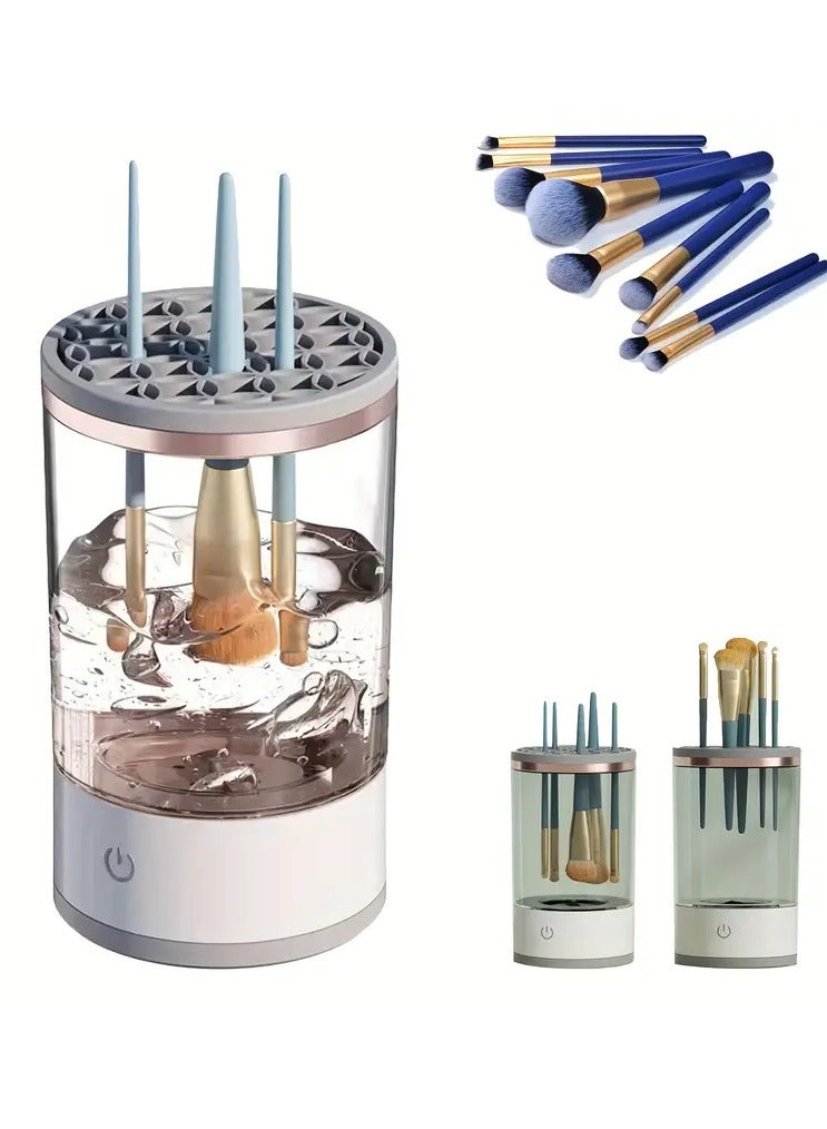 Goolsky منظف فرش المكياج الكهربائي القابل لإعادة الشحن - أوتوماتيكي، سريع التجفيف، آلة دوارة صغيرة لجميع أحجام فرش المكياج - أداة تنظيف سهلة، لطيفة، وعميقة مع صيانة سهلة - Image 5