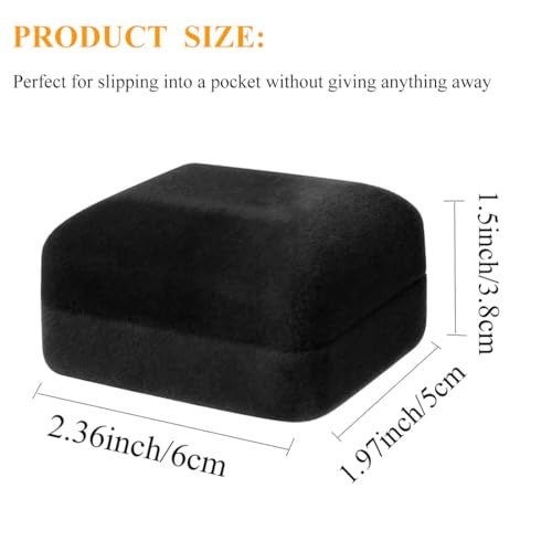 GBYAN Velvet Ring Box with LED Light Jewelry Display Gift Box for Proposal,Engagement, Wedding - Image 3