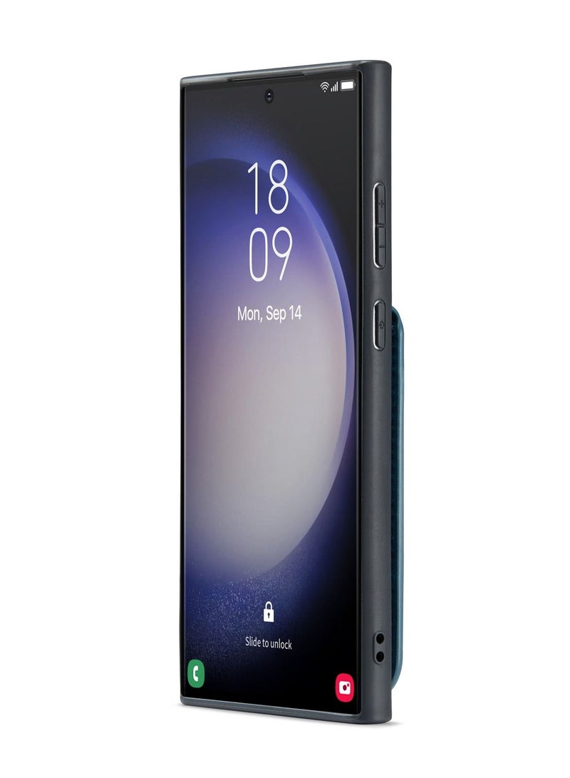 Suteni Back Cover Card Slots Leather Phone Case for Samsung - Image 2