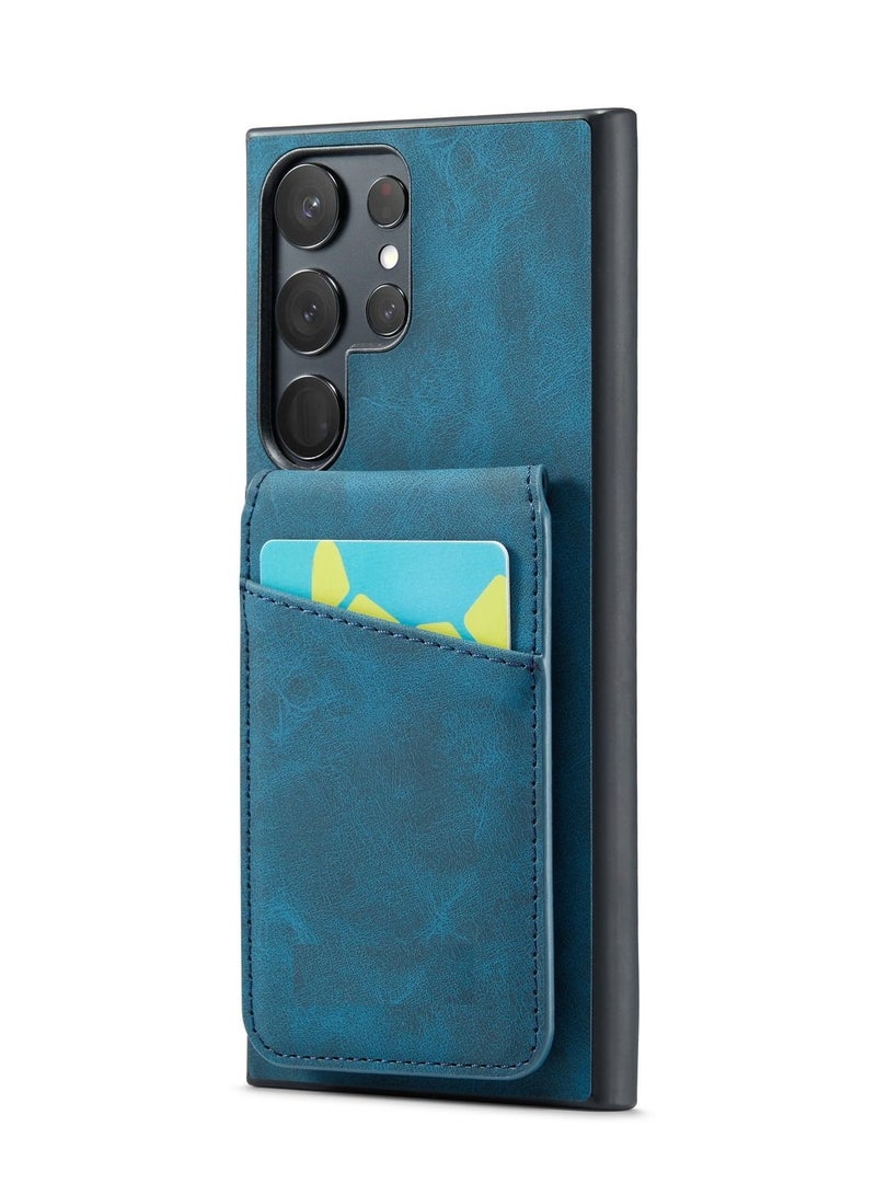 Suteni Back Cover Card Slots Leather Phone Case for Samsung - Image 1