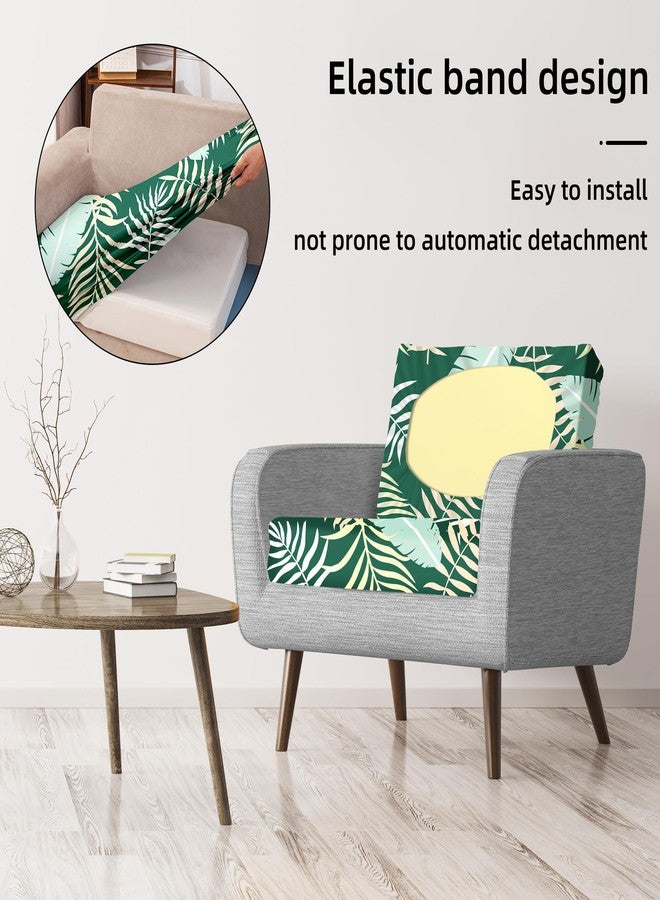 BIETYONE 8Pcs Stretch Patio Cushion Covers,Outdoor Couch Covers Replacement,Outdoor Couch & Sofa Slipcovers,for Patio Furniture Cushion Covers,Washable Reusable Furniture Protector (Green Forest, Cover Only) - Image 5