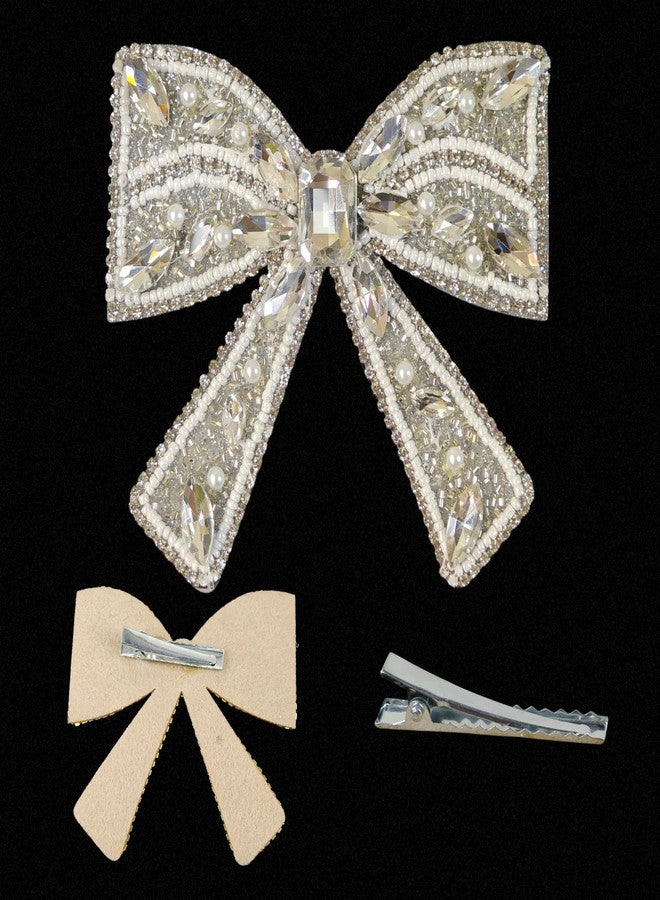 ANVIK Hair Bow Clips for Women | Crystal Bow Clip | Bow Barrette Clip | Alligators Bow Clips | Fancy Hair Clips | Hair Accessories for Women - Image 2