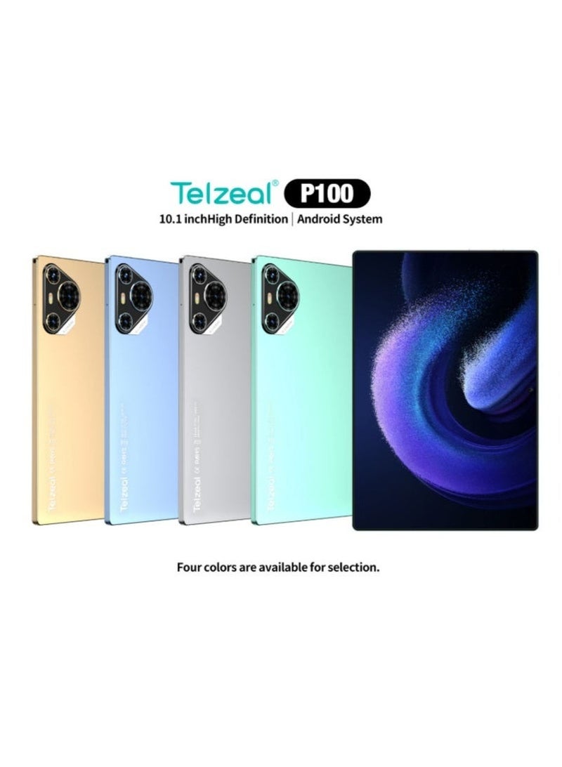 Telzeal P100 Android 13 Tablet â€“ 10.1-Inch HD Display, 8GB RAM + 512GB Storage, Dual SIM + 5G WiFi, Octa-Core Processor, 8000mAh Battery, Includes Wireless Keyboard & Mouse, Front & Rear Cameras, Green Color â€“ Ideal for Work, Study, Streaming & Travel - Image 3