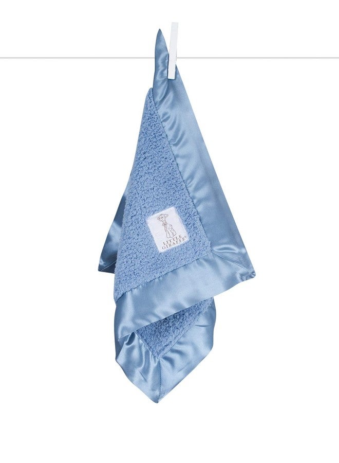 Little Giraffe Baby Blanket - Blanky - Soft Blanket with Satin Trim - Baby Stroller Blanket - Newborn Baby Essentials & Baby Gifts - 17 x 17 - Cornflower - Image 1