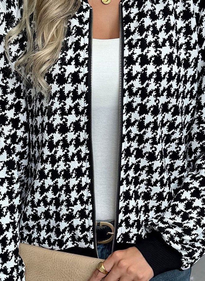 YUNIQEE Black Abstract Printed Denim Jacket for Women - Image 2