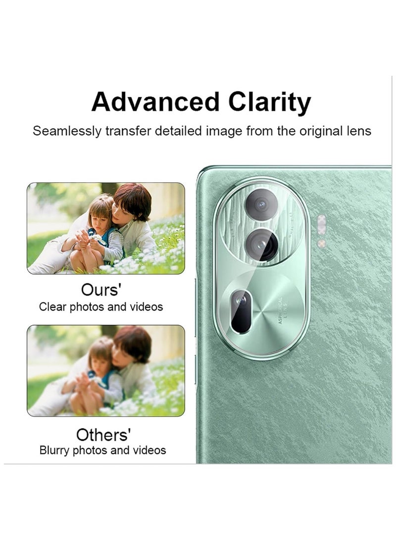 Compatible with OPPO Reno 11 Pro Screen Protector, 2 Pack TPU Flexible Screen Protector and 2 Pack Tempered Glass Camera Lens Protector, HD, Anti Scratch No Bubbles - Image 3