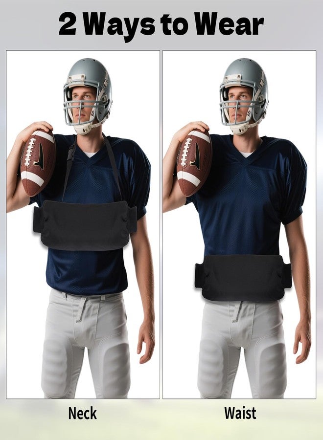 Hlimior 2 PCS Football Hand Warmer Pouch with Zipped Pocket and Adjustable Waist Strap Warm Windproof Sports Hand Warming Pouch Hand Muffs for Football Baseball Hiking Camping, Black - Image 4