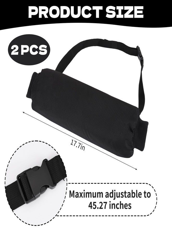 Hlimior 2 PCS Football Hand Warmer Pouch with Zipped Pocket and Adjustable Waist Strap Warm Windproof Sports Hand Warming Pouch Hand Muffs for Football Baseball Hiking Camping, Black - Image 2
