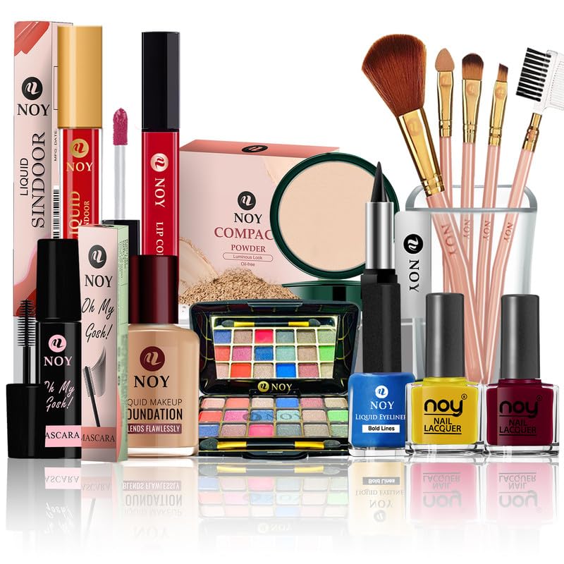 NOY Combo Pack Makeup Kit Ethereal Beauty Smudgeproof Non Transfer NO773 All In One Makeup Set 15 Pieces - Image 1