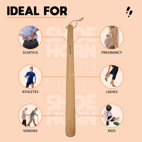 Shoe mistri Shoe Horn for Men & Women, Shoe Wearing Stick | Lightweight Wooden Material I Perfect Size (for Bag, Drawer, Home, Work, Car, Travelling etc.) - Image 3