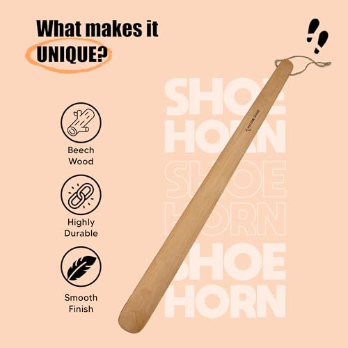 Shoe mistri Shoe Horn for Men & Women, Shoe Wearing Stick | Lightweight Wooden Material I Perfect Size (for Bag, Drawer, Home, Work, Car, Travelling etc.) - Image 4