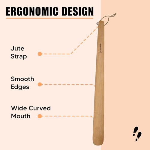 Shoe mistri Shoe Horn for Men & Women, Shoe Wearing Stick | Lightweight Wooden Material I Perfect Size (for Bag, Drawer, Home, Work, Car, Travelling etc.) - Image 5