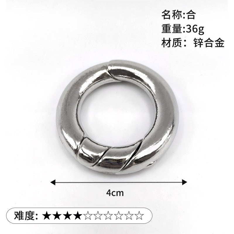 Lu Ban Lock Burning Brain Magic Puzzle Gold Adult Puzzle High Iq Children'S Nine Series Educational Toys Magic Lock Needle - Image 1