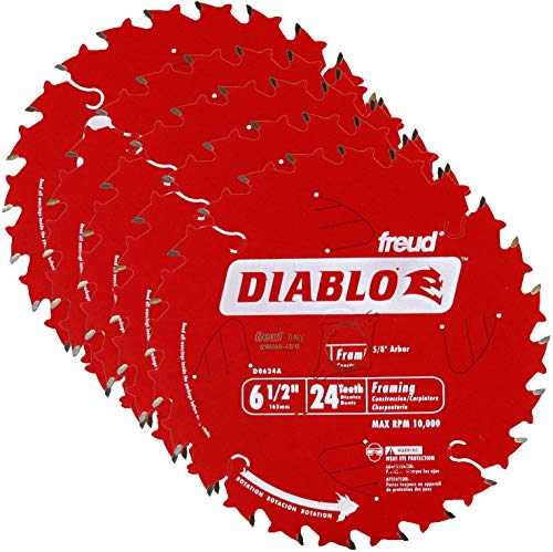 Diablo Freud D0624A Diablo 6-1/2-inch 24T ATB Perma-Shield Framing Saw Blades, 10-Pack - Image 2