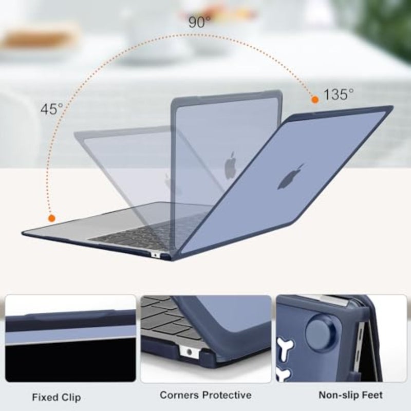 Compatible with MacBook Air 13 inch Case 2022 2021 2020 2019 2018 A2337 M1 A2179 A1932, Soft TPU Bumper Anti-Fingerprint Plastic Hard CaseKeyboard Cover for MacBook Air 13.3 - Image 4