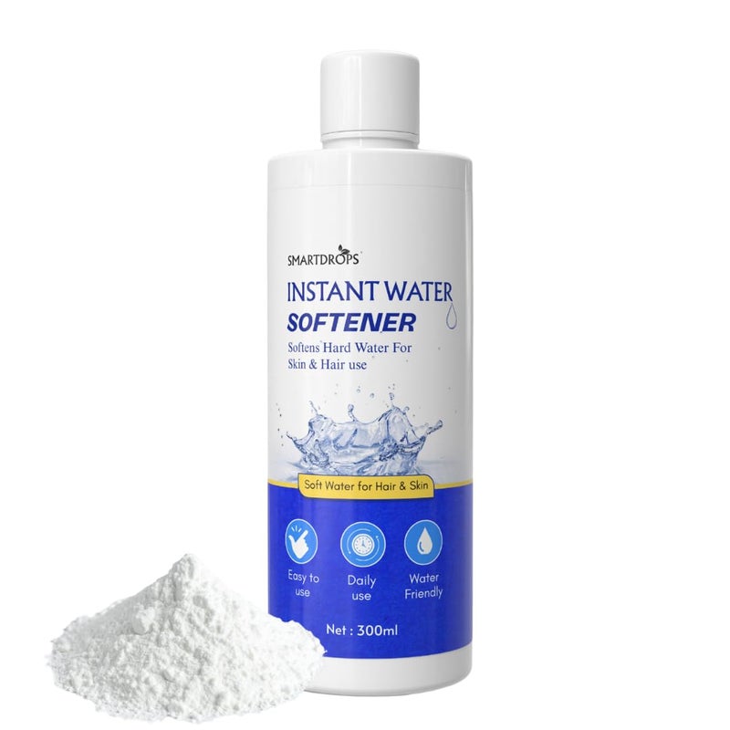 Smartdrops Instant Water Softener | Hard Water Solution for Hair Fall & Skin Dryness | Disables Hardness & Maintains pH Level | Makes Your Water Hair & Skin Friendly | Water Softener for Bath, 300 ml (Pack of 1) - Image 1