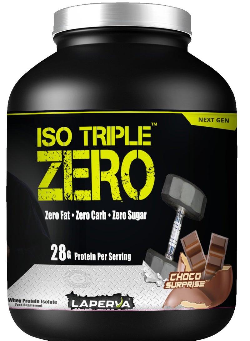 Laperva Laperva Iso Triple Zero Next Generation, Supports Muscle Growth and Recovery, Rapidly Absorbed, 0 sugar & 0 carb & 0 fat, Choco Surprise Flavor, 4 Lbs