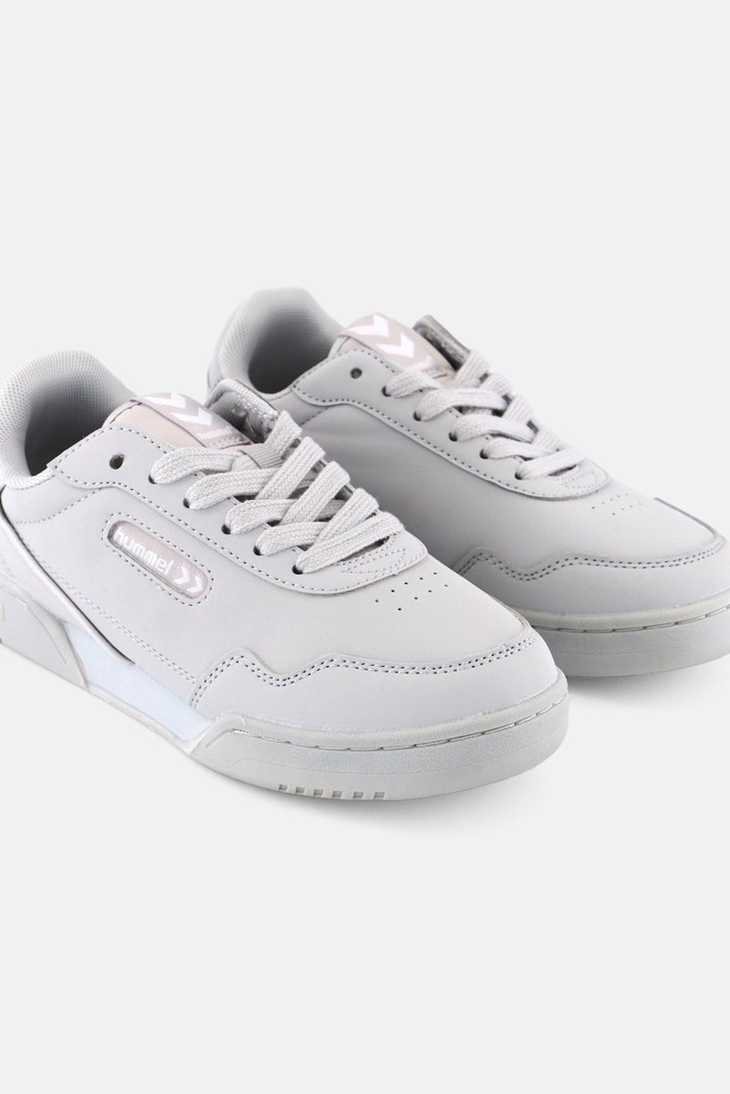 Hummel Kids Girl Forli Tonal Lace Up Outdoor Shoes, Grey - Image 3