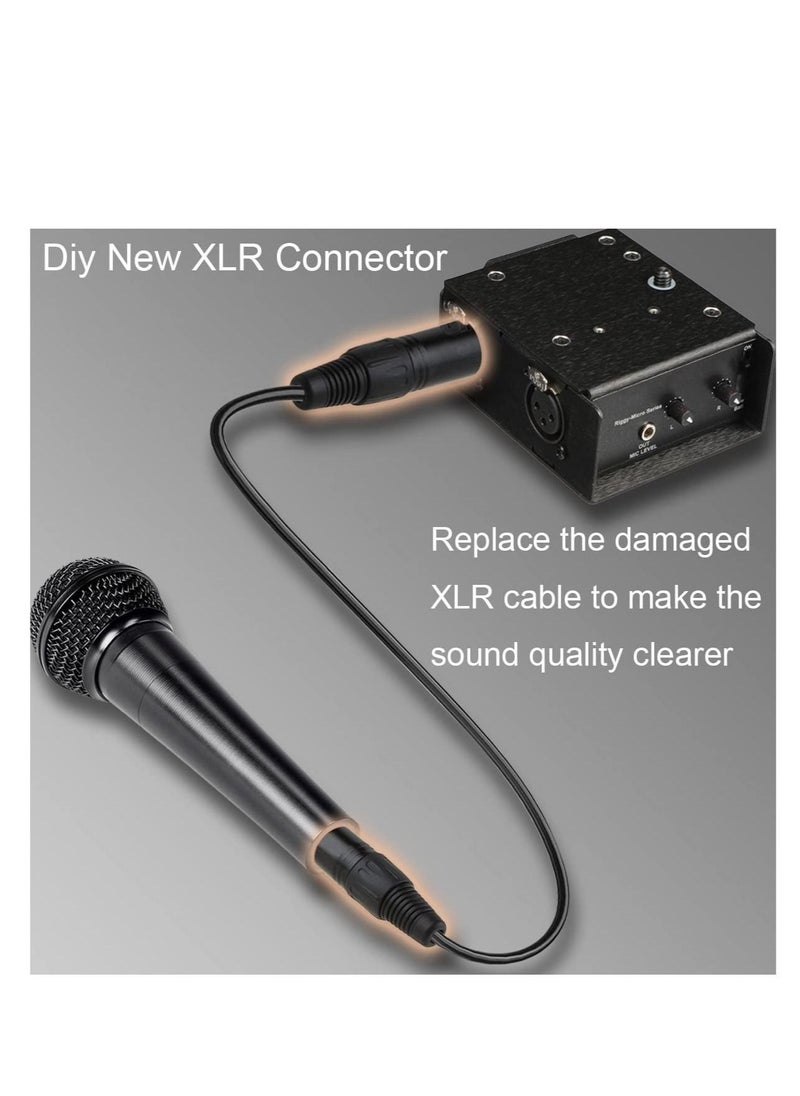 Generic - 10 PCS XLR Connector, 5 Male and 5 Female XLR Mic Microphone Connector, 3 Pins Ultra-Low Noise Microphone and High Conductivity Audio Socket - Image 1