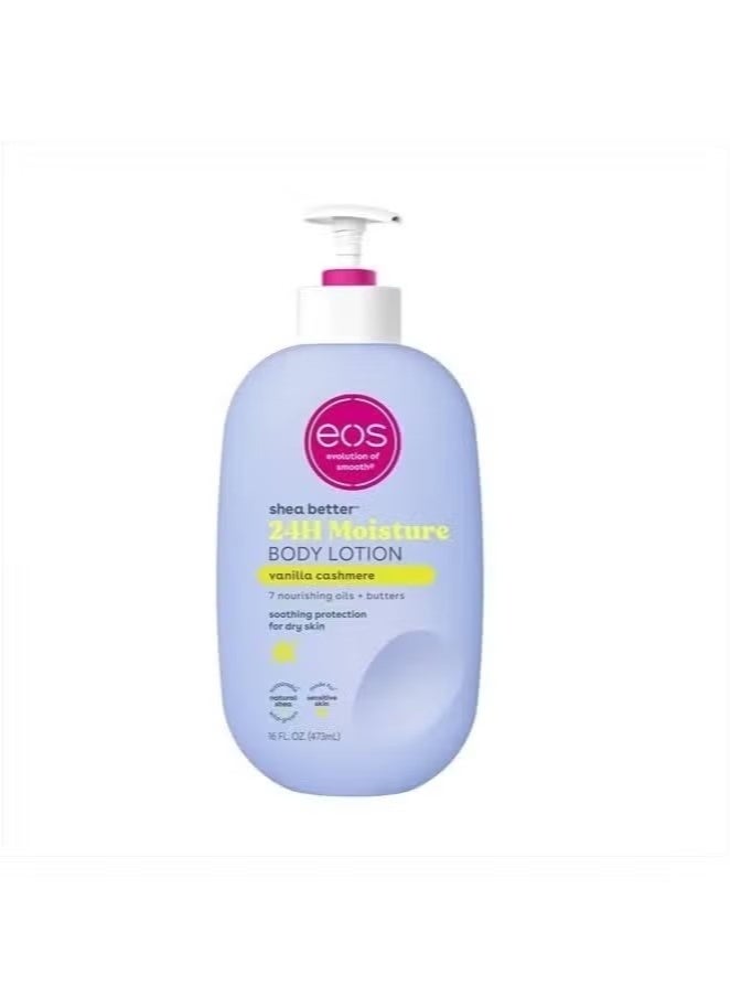 EOS Shea Better Body Lotion- Vanilla Cashmere, 24-Hour Moisture Skin Care, Lightweight & Non-Greasy, Made with Natural Shea, Vegan, 16 fl oz - Image 1