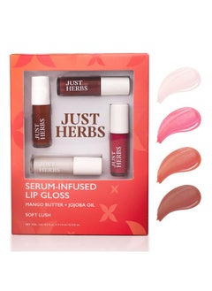 4 In 1 Lip Gloss For Women, Serum Infused Non-Sticky Glossy And Hydrating Lip Gloss 4G (Soft Lush)