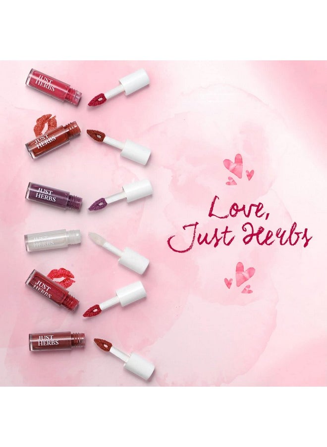 Just Herbs - 4 In 1 Lip Gloss For Women, Serum Infused Non-Sticky Glossy And Hydrating Lip Gloss 4G (Soft Lush) - Image 1