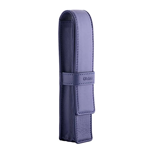 DiLoro Leather Single Pen Case Pencil Pouch Holder for One Fountain Ballpoint Rollerball Pen and Pencil (Violet) - Image 3
