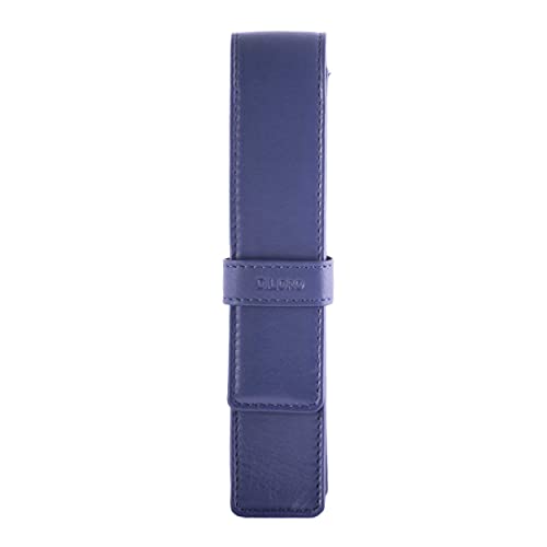 DiLoro Leather Single Pen Case Pencil Pouch Holder for One Fountain Ballpoint Rollerball Pen and Pencil (Violet) - Image 1