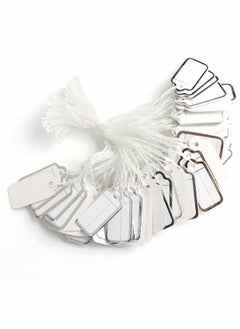 Y&D Price Tags, 500pcs White Jewelry Tags Clothing Tag Card Writable, Plastic Paper Material with Rope.  - Image 1
