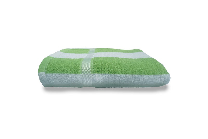 Space Fly Cotton Bath Towel Cabana Bathroom Bath Towels Quike Dry, Treval Friendly, Soft, Towel for Men and Women Regular Use 28x57 Inch Green White Color Pack of 1 Piece - Image 2