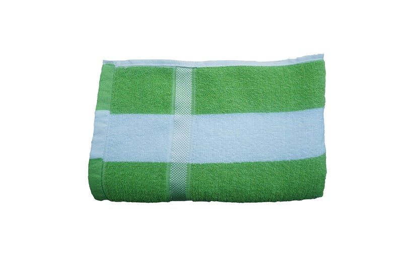Space Fly Cotton Bath Towel Cabana Bathroom Bath Towels Quike Dry, Treval Friendly, Soft, Towel for Men and Women Regular Use 28x57 Inch Green White Color Pack of 1 Piece - Image 4