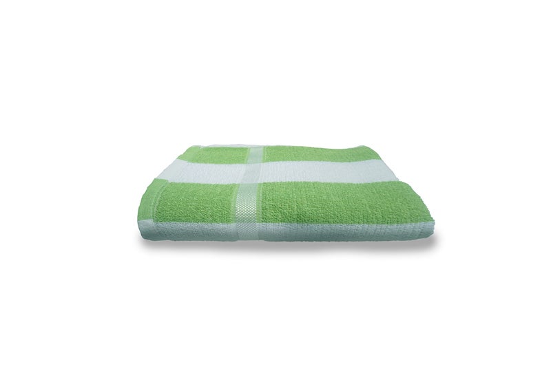 Space Fly Cotton Bath Towel Cabana Bathroom Bath Towels Quike Dry, Treval Friendly, Soft, Towel for Men and Women Regular Use 28x57 Inch Green White Color Pack of 1 Piece - Image 5