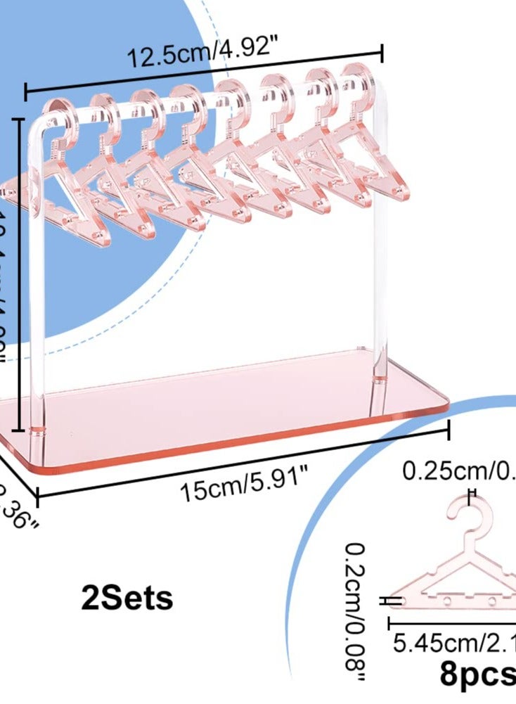 Excefore 2 مجموعة من حاملات الأقراط المصنوعة من الأكريليك، منظم معلق للأقراط لعرض المجوهرات والعرض الشخصي - 2.3 × 4.6 × 5.9 بوصة - Image 2