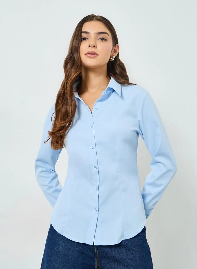 تايك تو بلوزة بأكمام طويلة ورباط من الخلف