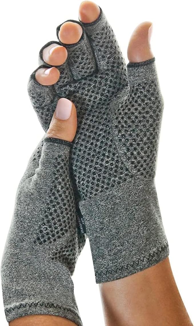 Imak Brownmed IMAK Compression Active Gloves for Arthritis and Joint Pain Support - Fingerless Design for Men and Women - Small - Image 1