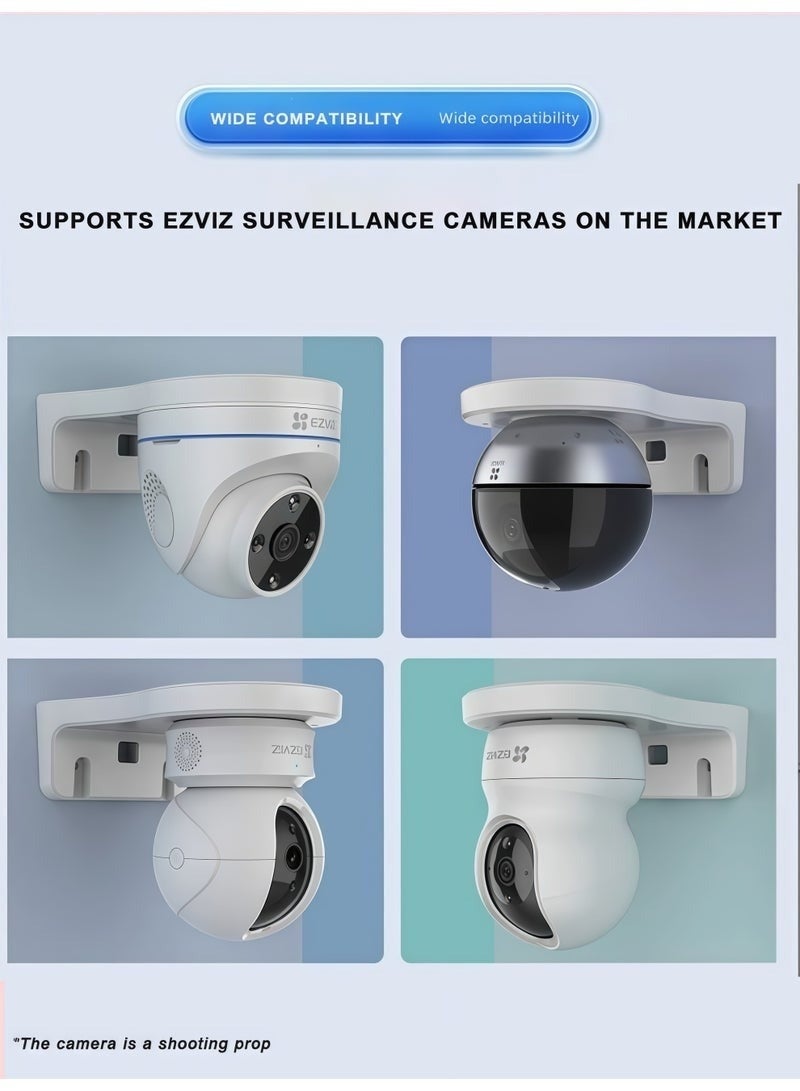 كلوزيلي حاملان لكاميرات المراقبة، حامل جداري بدون حفر لكاميرات الدوائر التلفزيونية المغلقة وكاميرات IP، حامل كاميرا للتثبيت على الحائط/السقف/الزاوية، قاعدة كاميرا من مادة ABS، سهل التركيب، متوافق مع سلسلة EZVIZ C6 C4 - Image 4